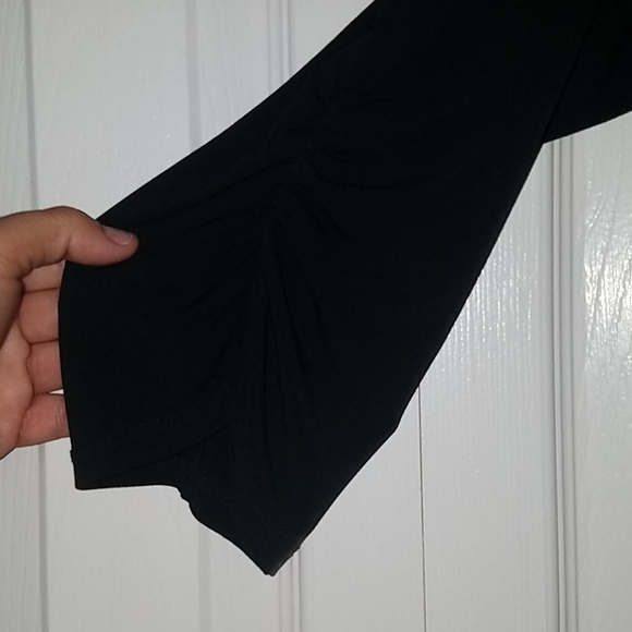 Women's Black Career V-neck Blouse - Picture 11 of 11